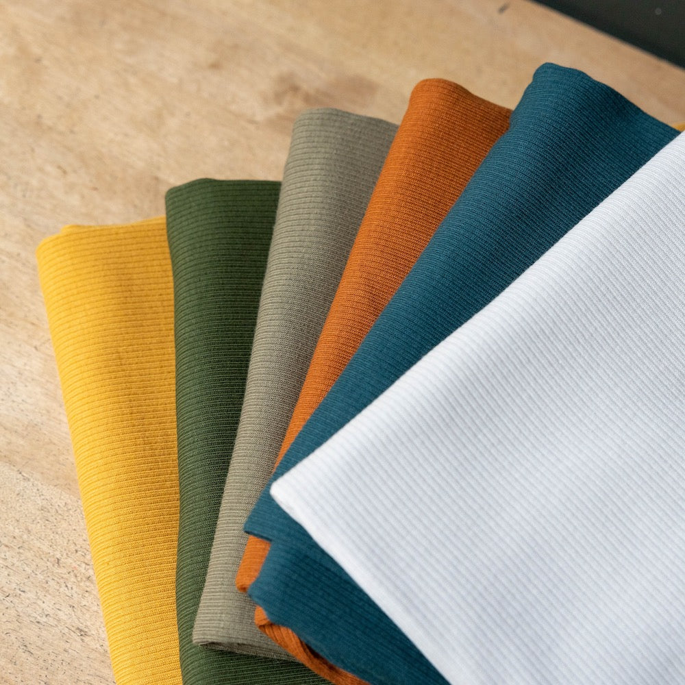 Cotton Ribbed Jersey - Ochre