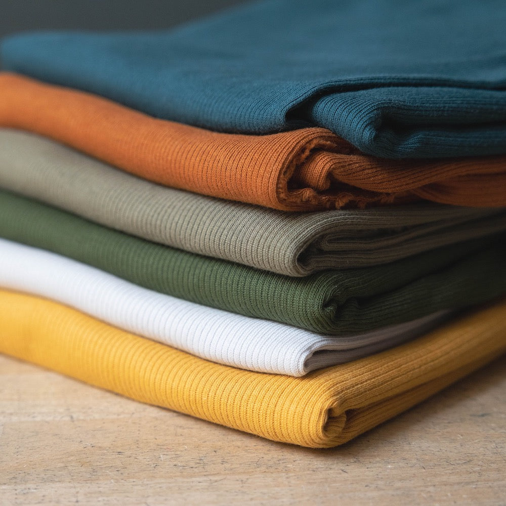 Cotton Ribbed Jersey - Dark Cyan