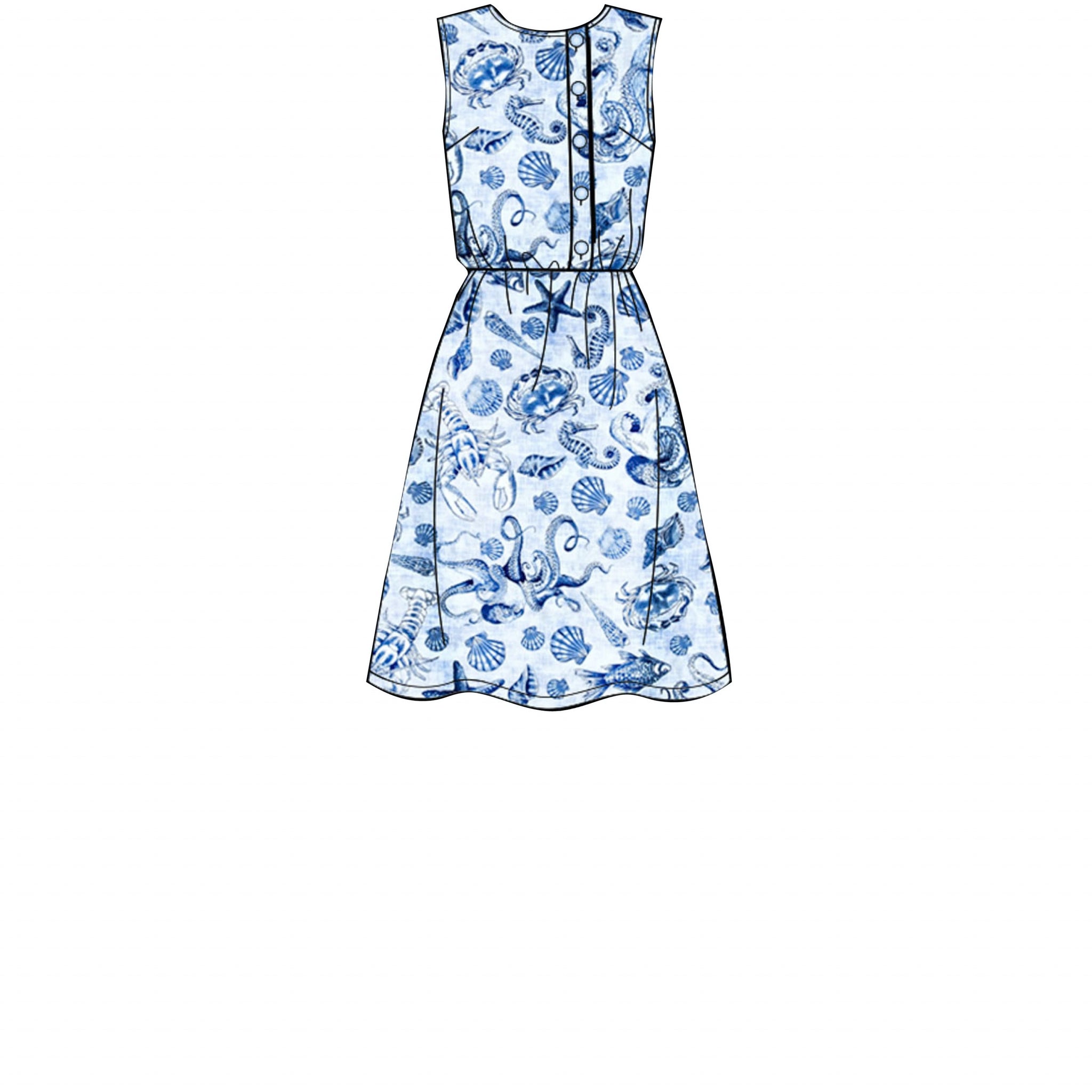 Simplicity 8914 - Elasticated Waist Dress