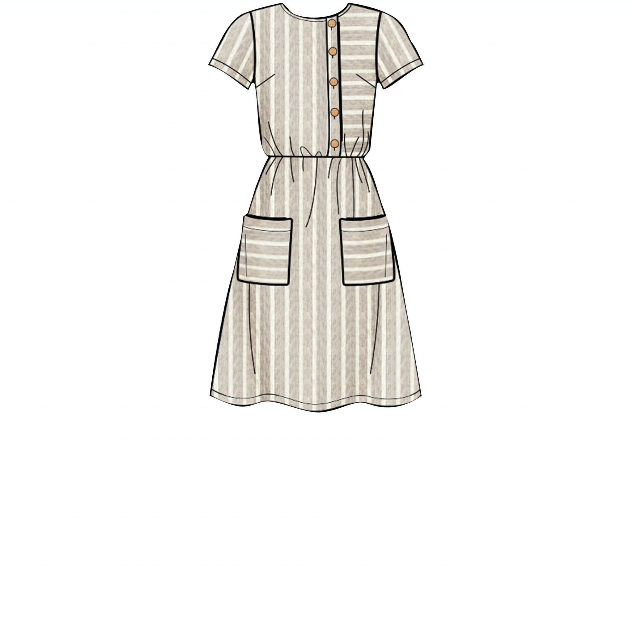 Simplicity 8914 - Elasticated Waist Dress