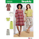 Simplicity 8926 - Dress, Tops, and Pants