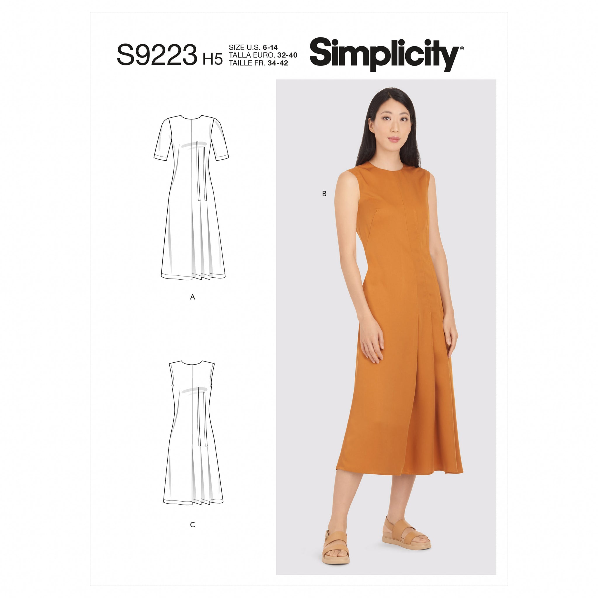 Simplicity 9223 - Pleated Dress