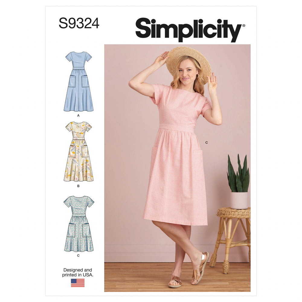 Simplicity 9324 - Gathered Waist Dress