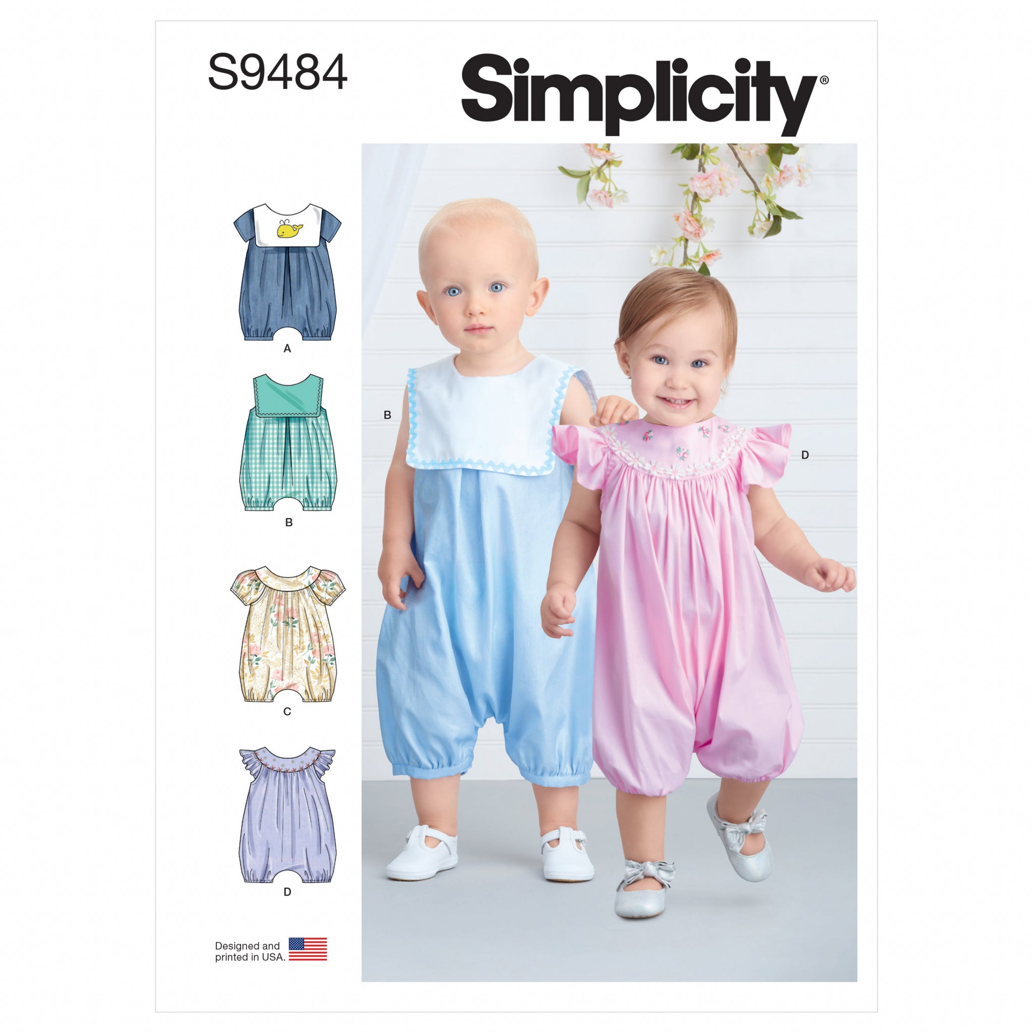 Simplicity Baby 9484 - Babies' Rompers