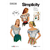 Simplicity 40s Vintage - 9538 - Misses' Blouses