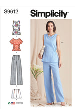 Simplicity 9612 - Misses' Tops, Trousers and Shorts