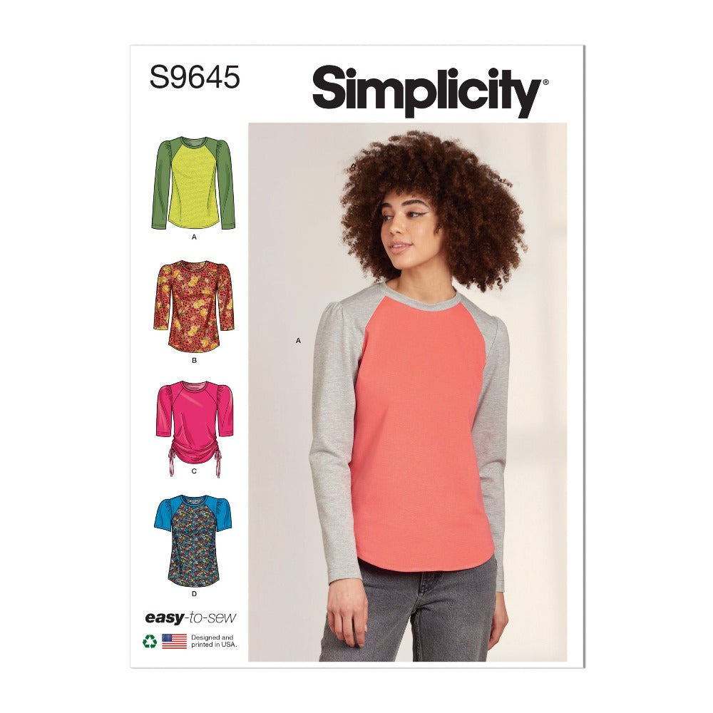 Simplicity 9645 - Misses' Knit Tops