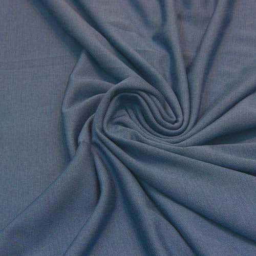 eco friendly micro modal knit stretch jersey soft drapey fabric in blue