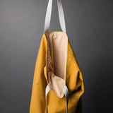 Organic Cotton Canvas Tote Bag Striped Lining