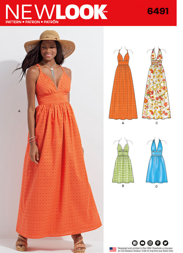 New look maxi dress pattern online