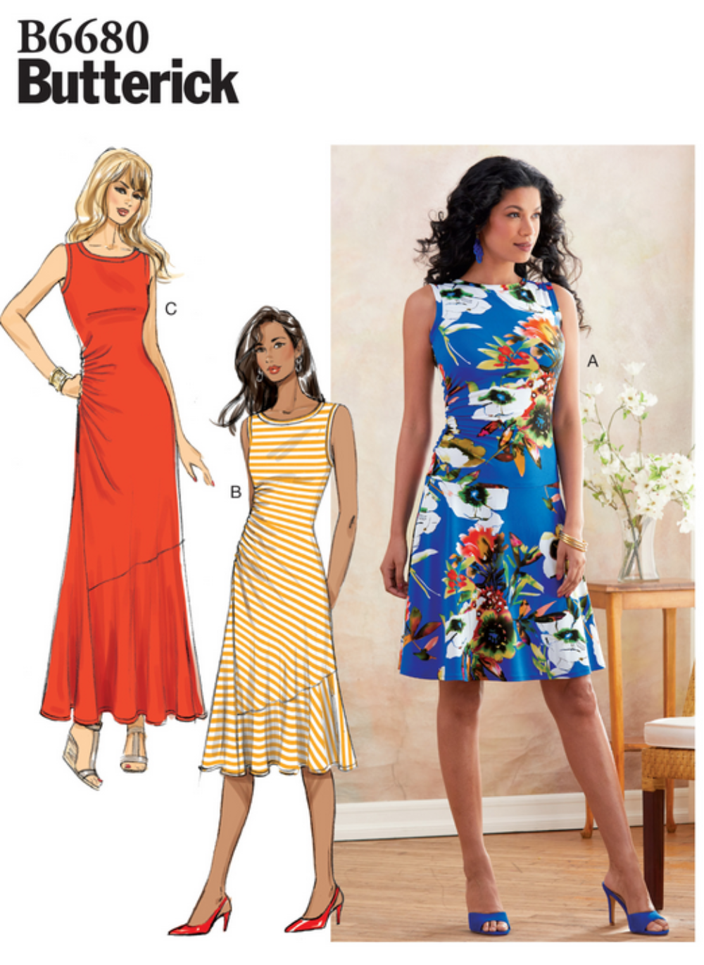 Butterick 6680 - Flared Hem Dress