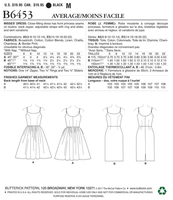Butterick 6453 - 50s Camisole Dresses Patterns By Gertie