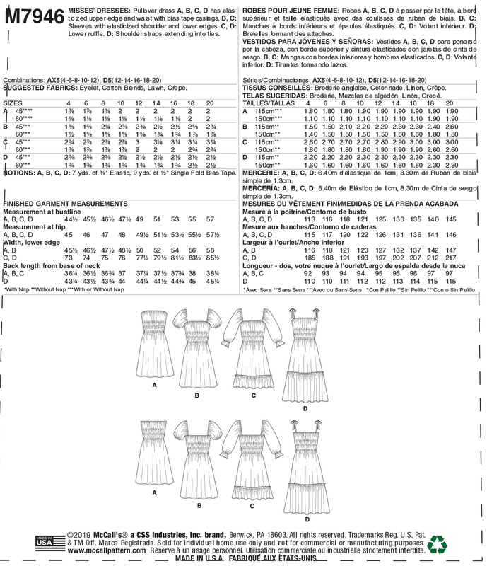 McCall's 7946 - Dresses