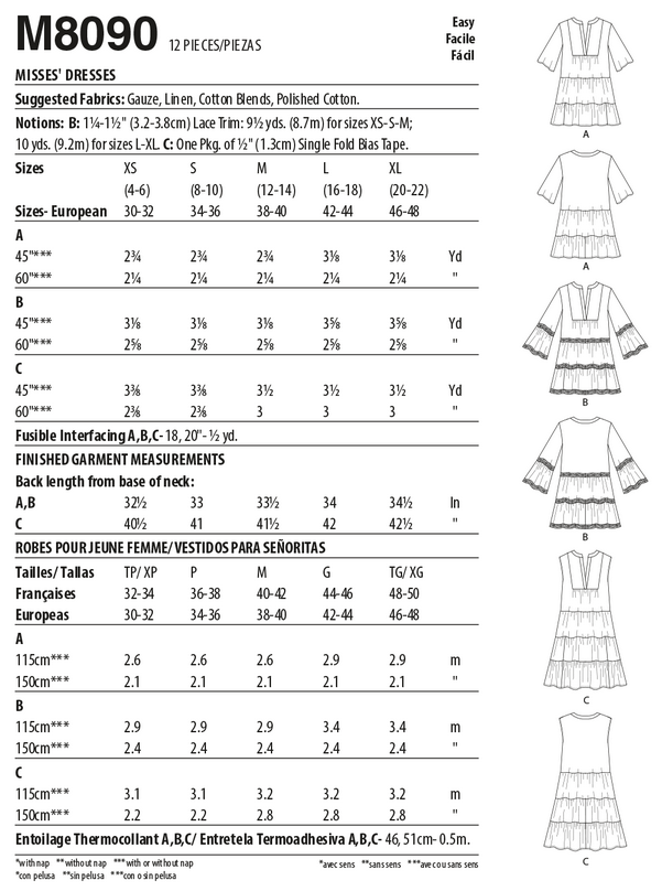 McCall's 8090 - Tiered Flounce Dress #MarinaMcCalls