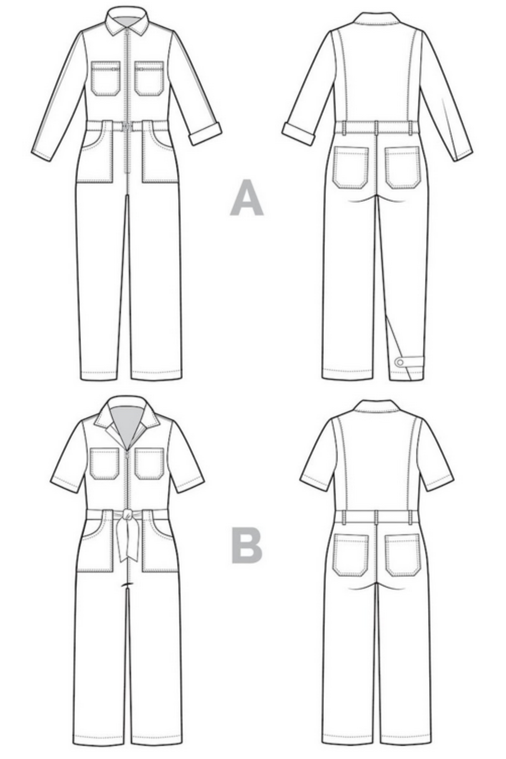Closet Core Patterns - Blanca Flight Suit
