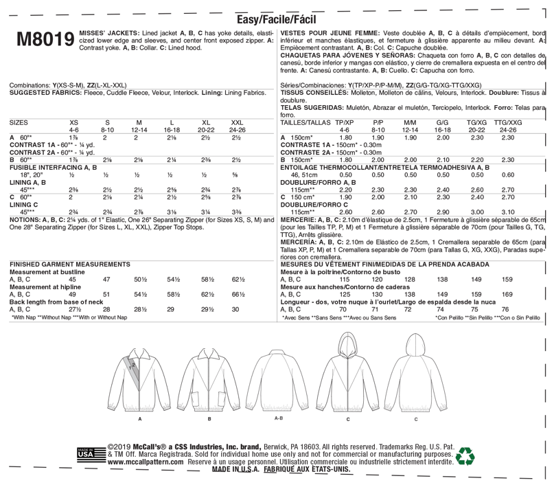 McCall's 8019 - Jacket