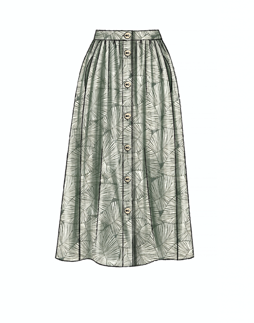 McCall's 7981 - Buttoned Skirt