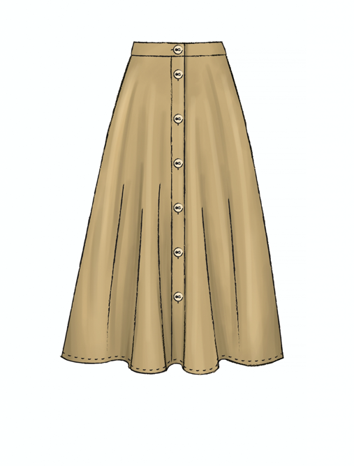 McCall's 7981 - Buttoned Skirt