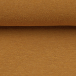 ochre brown melange soft cotton stretch jersey fabric