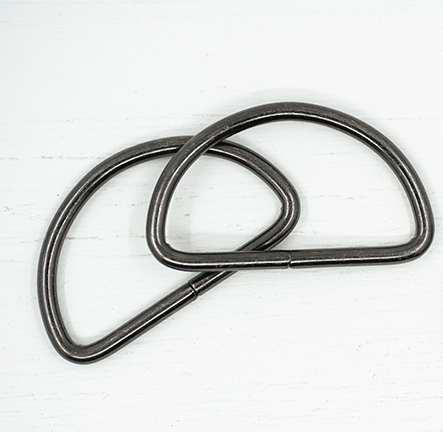 D-Rings - 38mm Gunmetal Grey - Set of 2