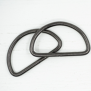 D-Rings - 38mm Gunmetal Grey - Set of 2