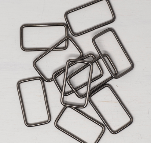 Metal Strap Connectors - 38mm Gunmetal Grey - Set of 2