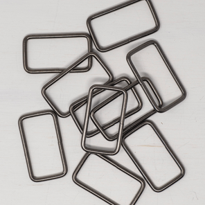 Metal Strap Connectors - 38mm Gunmetal Grey - Set of 2