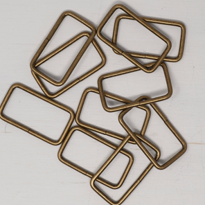 Metal Strap Connectors - 38mm Antique Brass - Set of 2