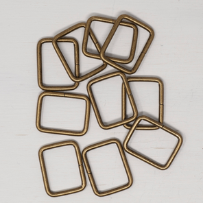 Metal Strap Connectors - 25mm Antique Brass - Set of 2