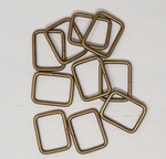 Metal Strap Connectors - 25mm Antique Brass - Set of 2