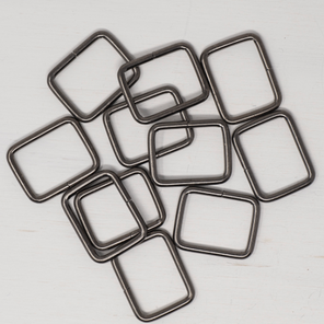 Metal Strap Connectors - 25mm Gunmetal Grey - Set of 2