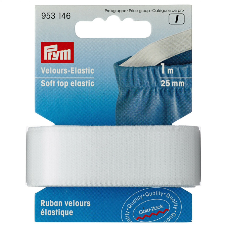 Elastic Waistband Non Slip, 1.2m - White | Prym Elastic Waistband Non Slip, 1.2m - White | Prym
