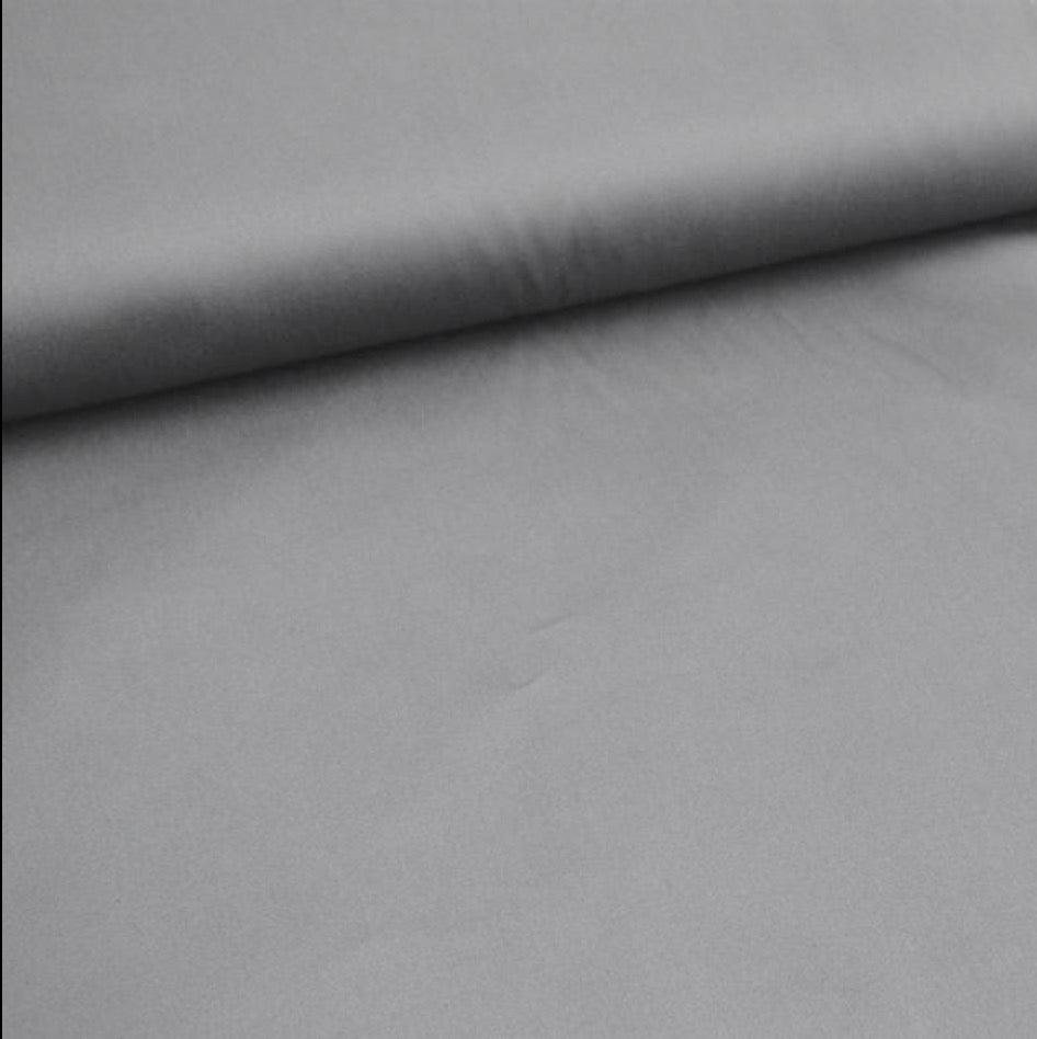 trouser fabric grey cotton sateen