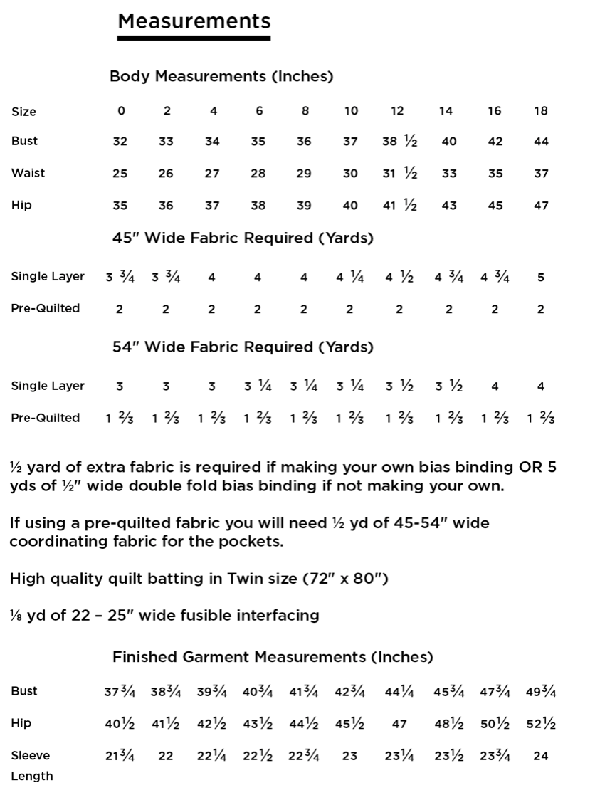 Grainline Studio - Tamarack Jacket - Sizes 4-34