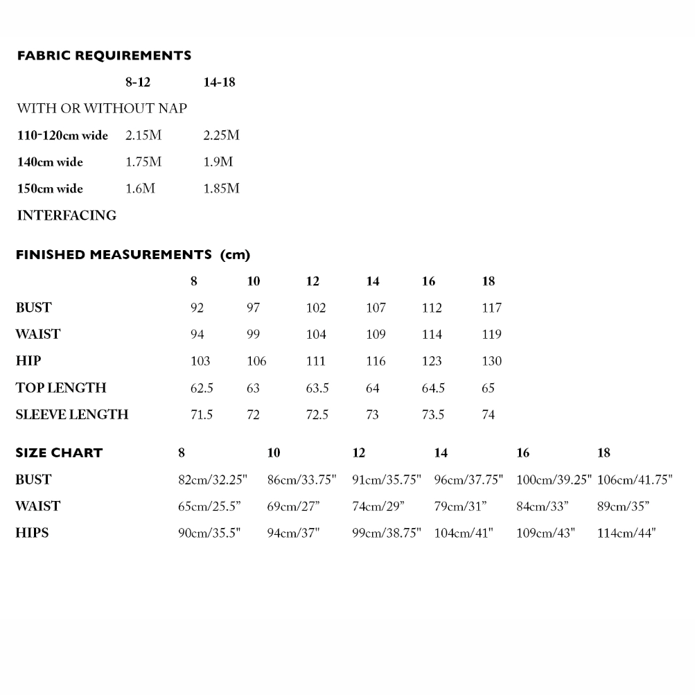 Merchant & Mills - The Top 64 UK 6-18 - PDF Pattern