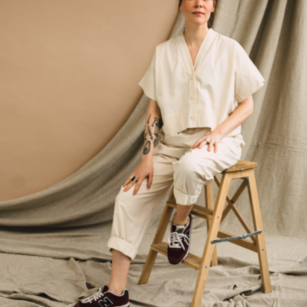 Birgitta Helmersson - Zero Waste Cropped Shirt - Size Two - PDF Pattern