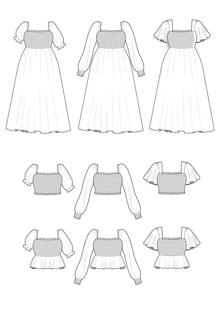 Victory Patterns - Sofia Dress & Top - Sizes 14 - 30 - PDF Pattern