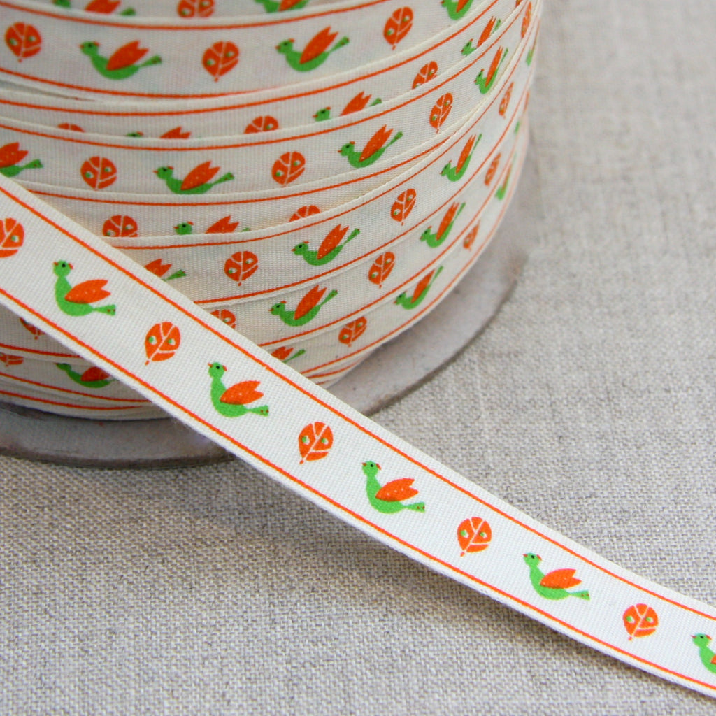 Yeon Lee Yeon's Zoo Printed Cotton Ribbon - Dove | Ribbons and Trims ...