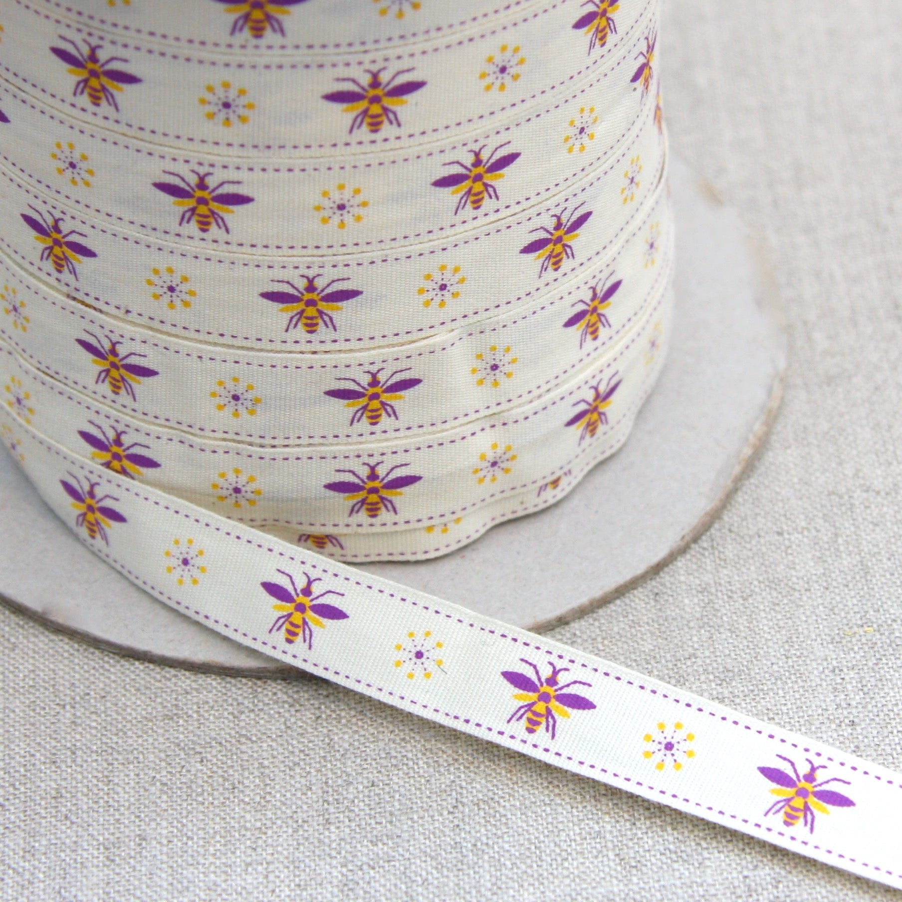 Yeon Lee's Zoo Bee Ribbon - By The Metre