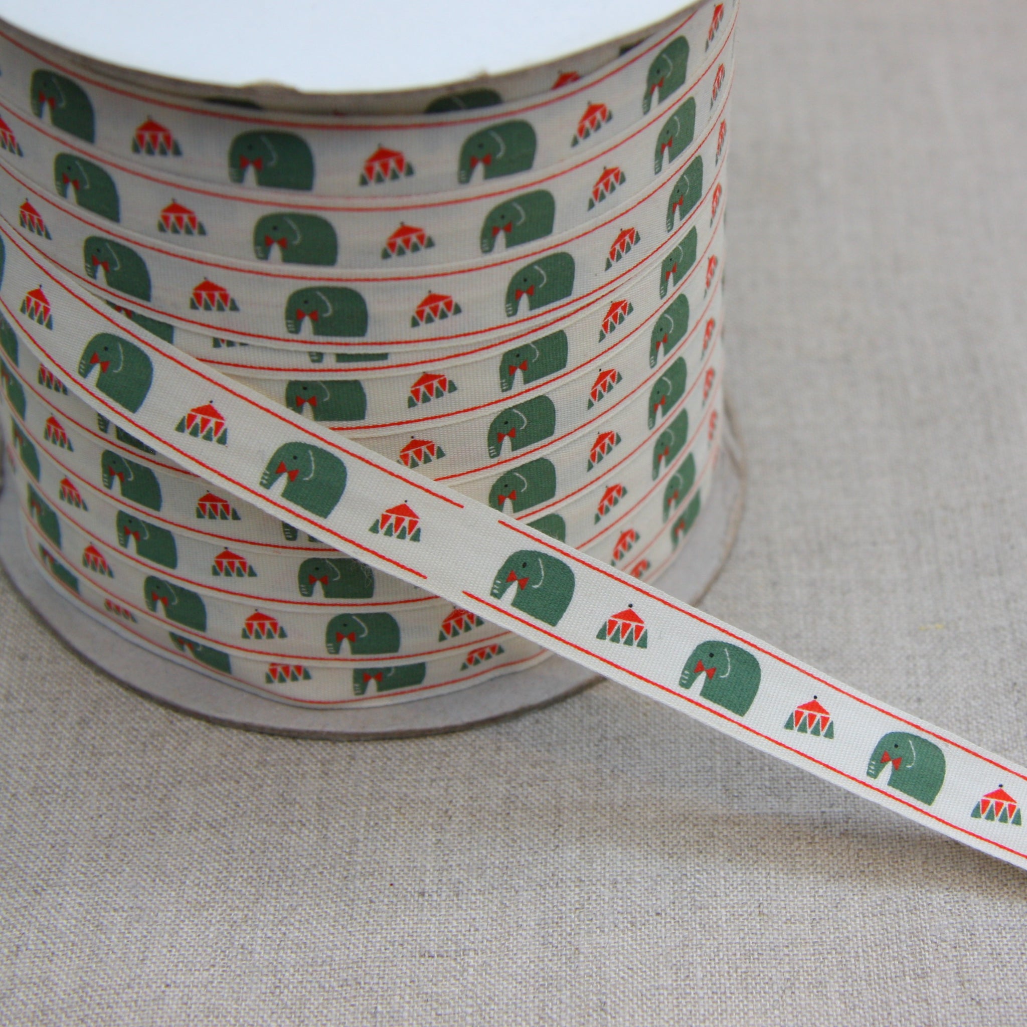 Yeon Lee's Zoo Elephant Ribbon - By The Metre