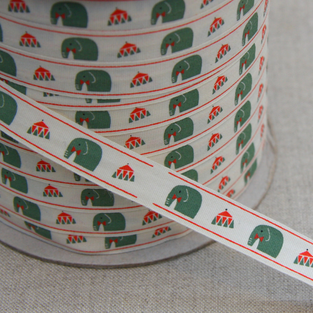 Yeon Lee Yeon's Zoo Printed Cotton Ribbon - Elephant | Ribbons and ...