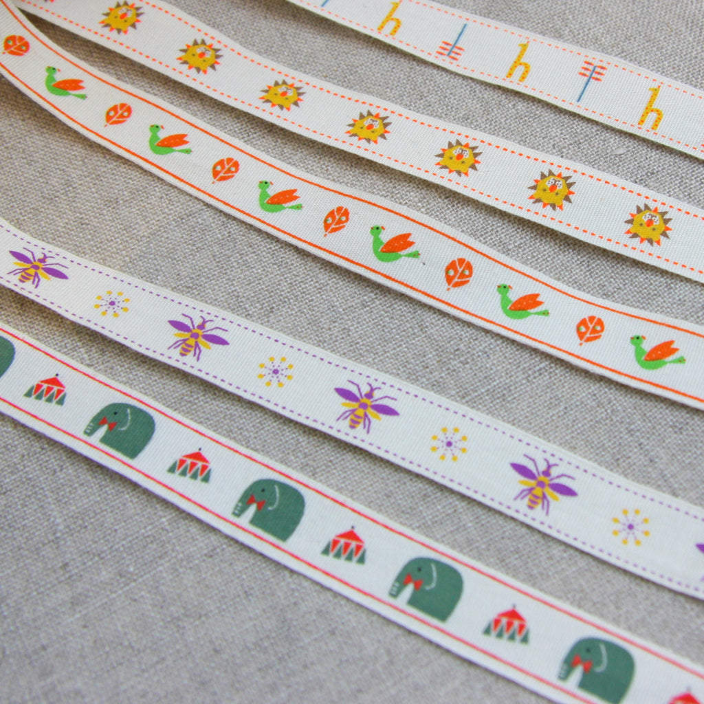 Yeon Lee Yeon's Zoo Printed Cotton Ribbon - Dove | Ribbons and Trims ...