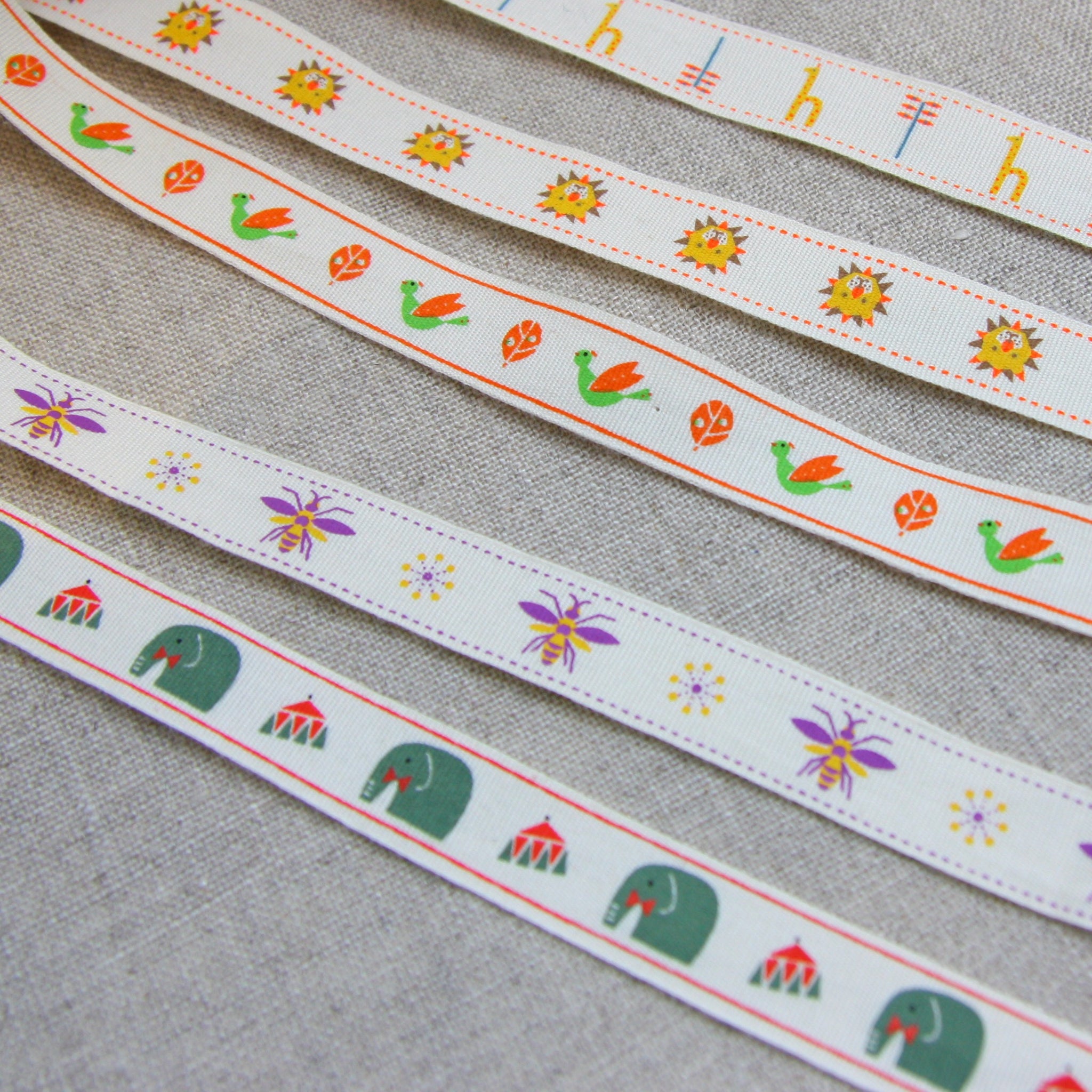 Yeon Lee's Zoo Bee Ribbon - By The Metre