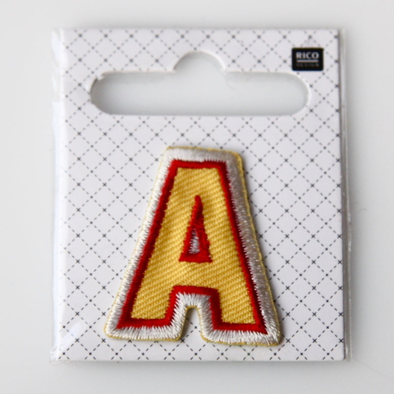 Iron-On Alphabet Patch - A