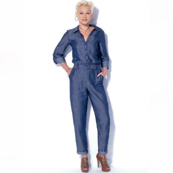 McCall's 7330 - Misses' Button-Up Utility Jumpsuits and Rompers