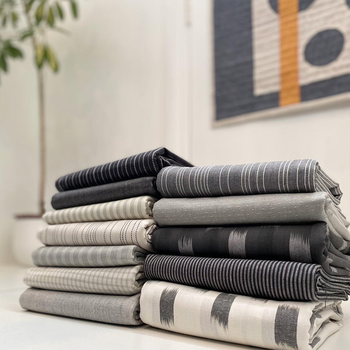 Low Volume Wovens - Silver Grey Stripe