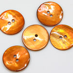 Coloured Shell Buttons - Amber