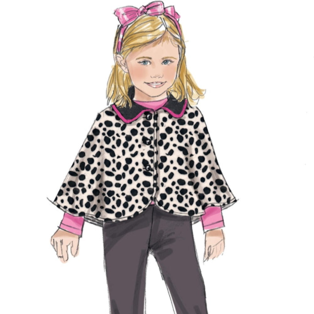 Butterick Children 6373 - Girl's Cape & Poncho