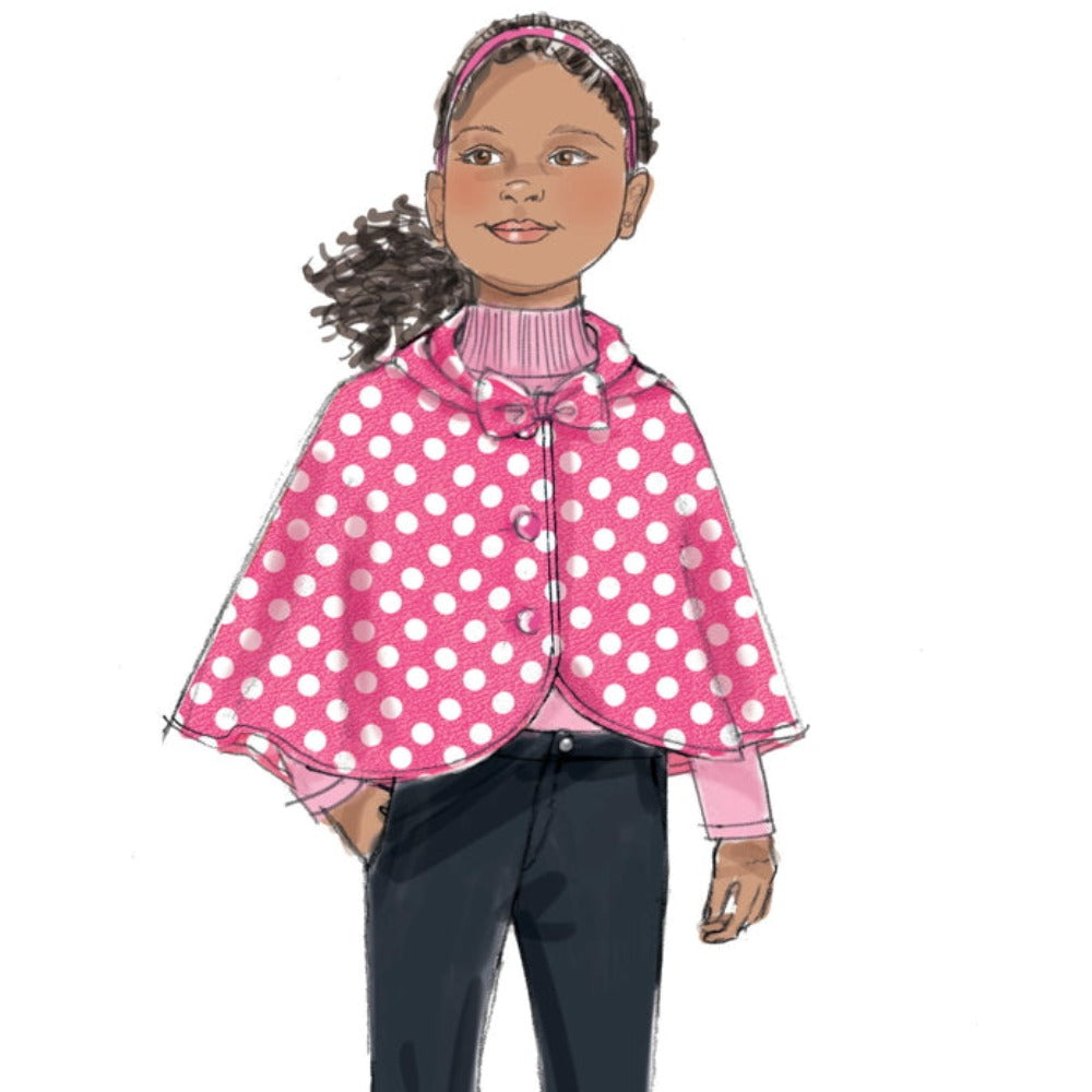 Butterick Children 6373 - Girl's Cape & Poncho