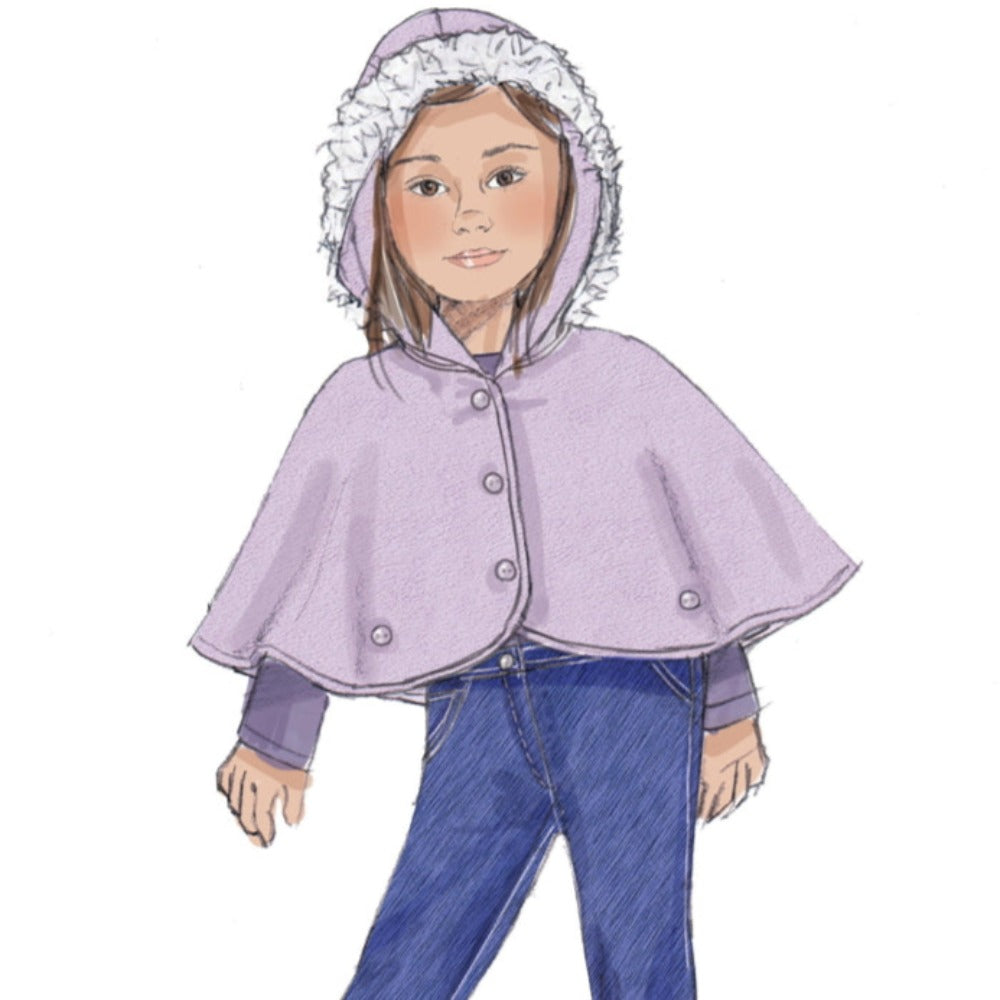 Butterick Children 6373 - Girl's Cape & Poncho